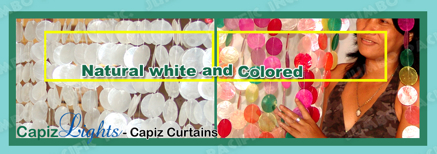 Capiz Chandelier Natural White and Colored Collection